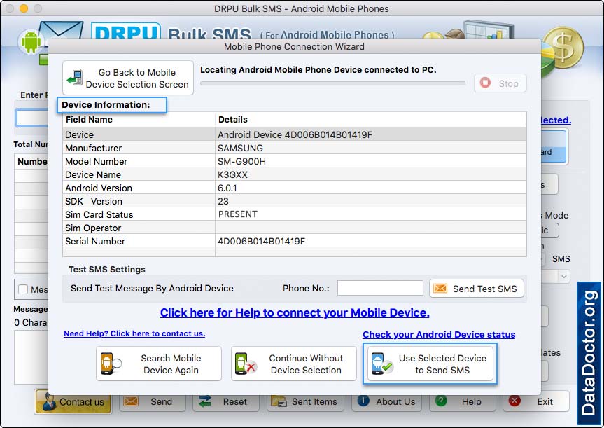 Connected Device Details Connected Device Details