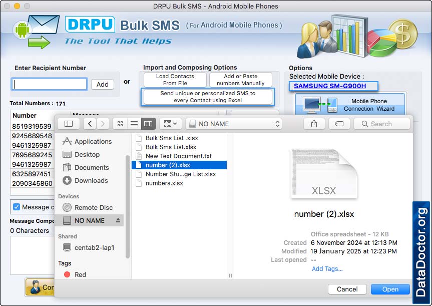 Import Multiple Recipient Numbers Import Multiple Recipient Numbers
