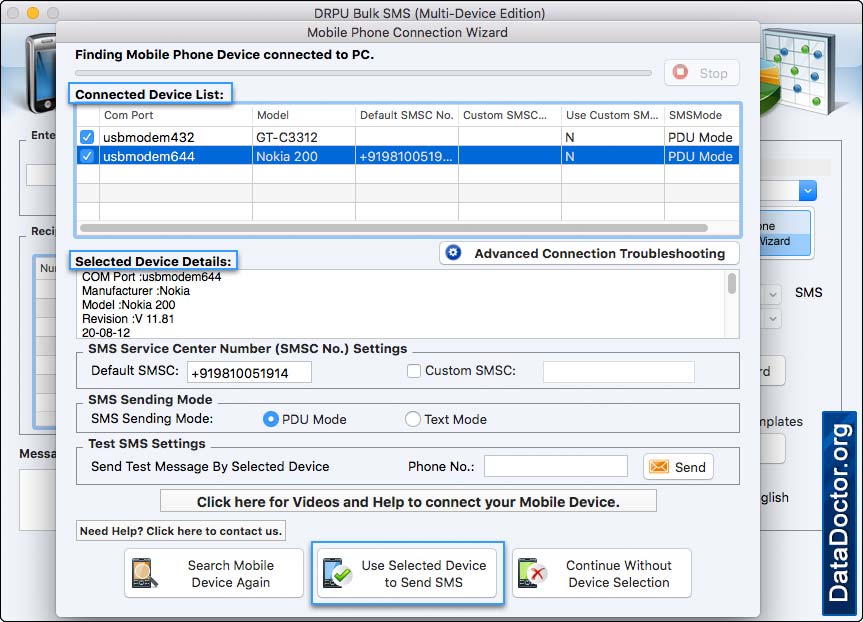 Mobile Phone Connection Wizard Mobile Phone Connection Wizard