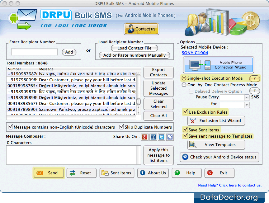 android sms mac