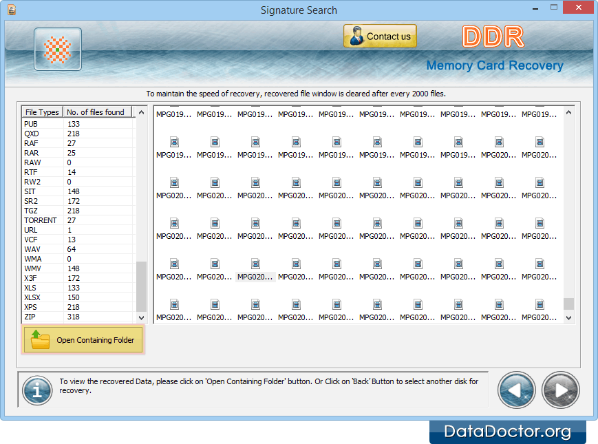 Wiederhergestellte Daten anzeigen