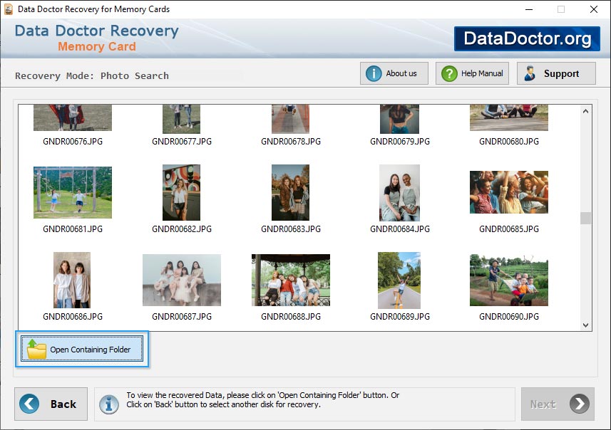 View recovered data View recovered data