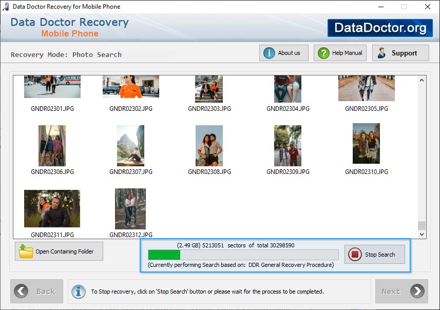Files searching process Files searching process