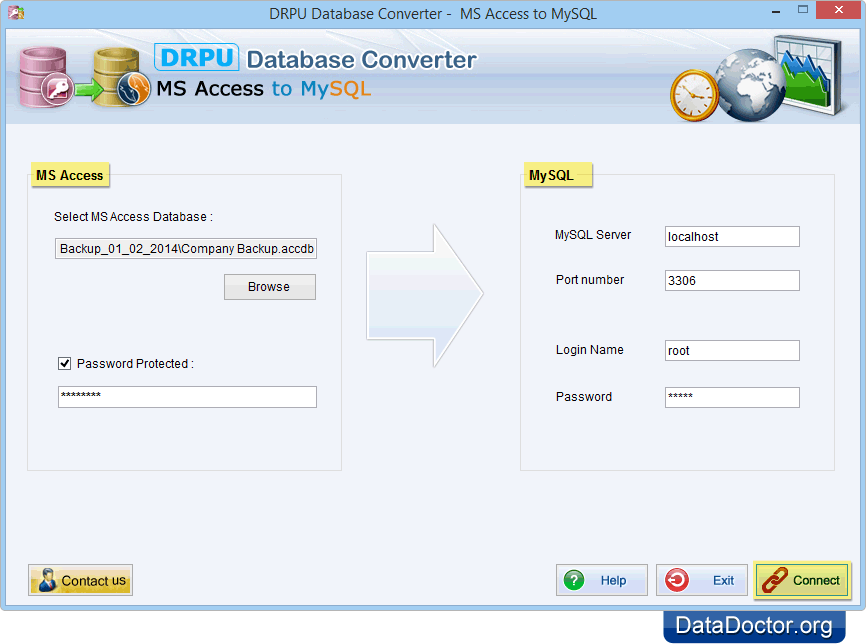 Accesso MS al convertitore di database MySQL

