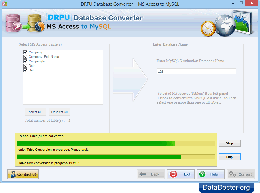 MS Access to MySQL Database Converter