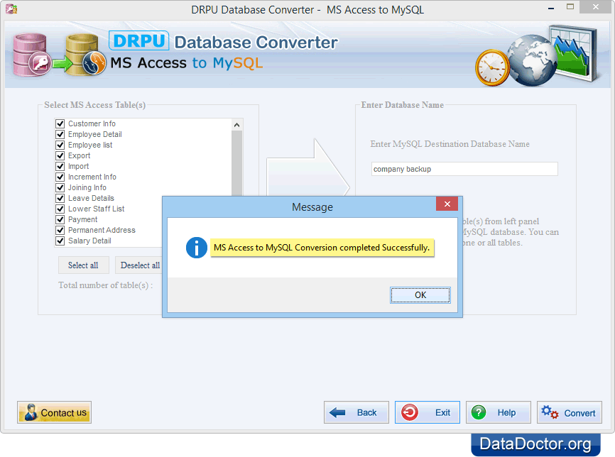 MS Access to MySQL Database Converter