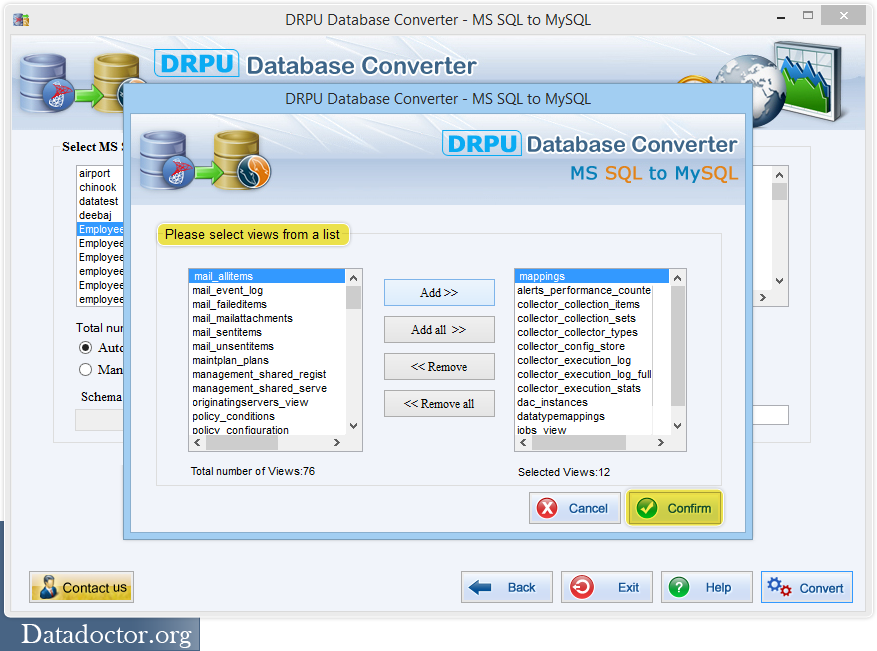 Add Views MS SQL to MySQL Converter