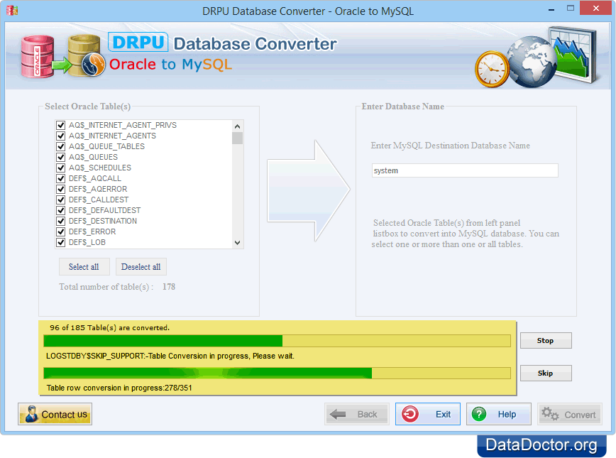 DB conversion is going on DB conversion is going on