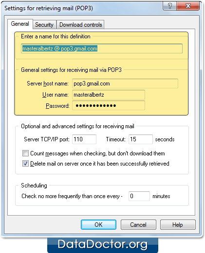 Locate the password field