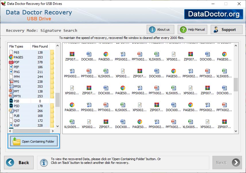 View recovered data View recovered data