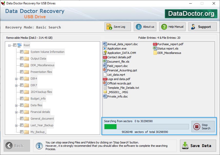 Files Scanning Process Pen Drive Data Recovery Software