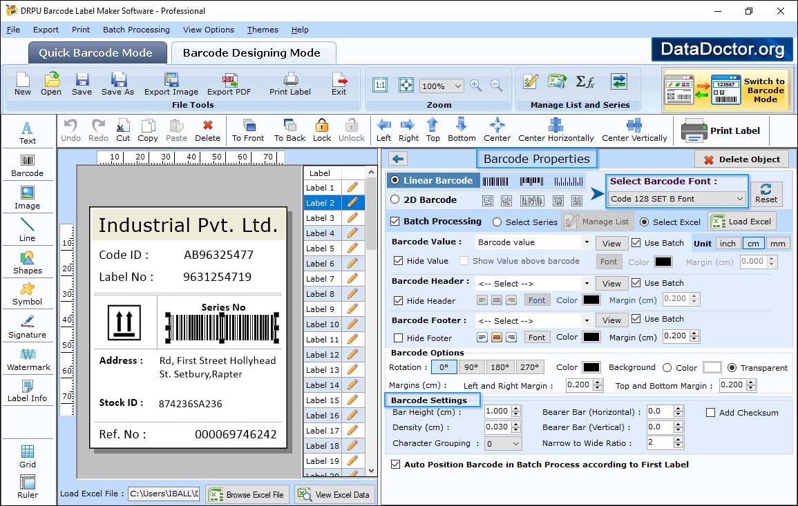 Barcode Properties Barcode Properties