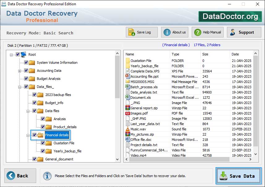 Recovered Data DDR Professional Data Recovery Software