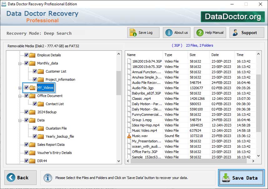 Recovered Data