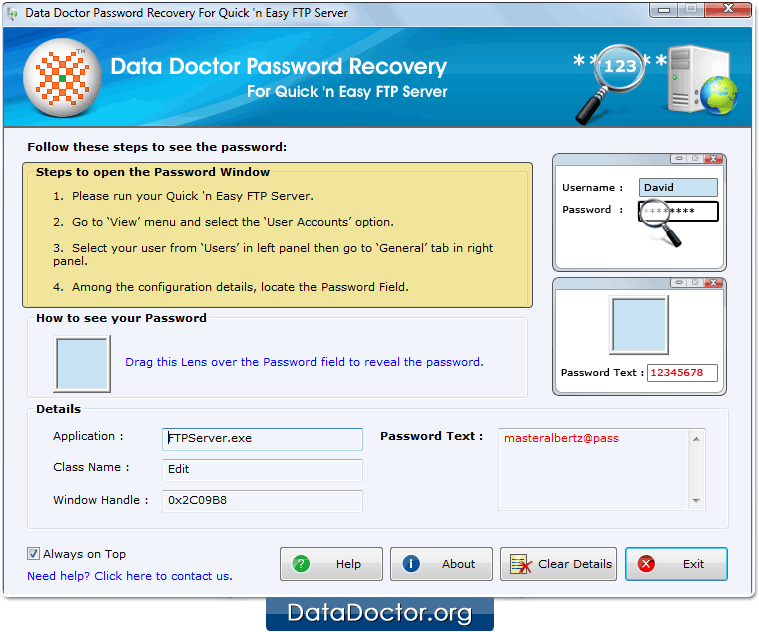Open Password Recovery For Quick ‘n Easy FTP Server Open Password Recovery For Quick ‘n Easy FTP Server