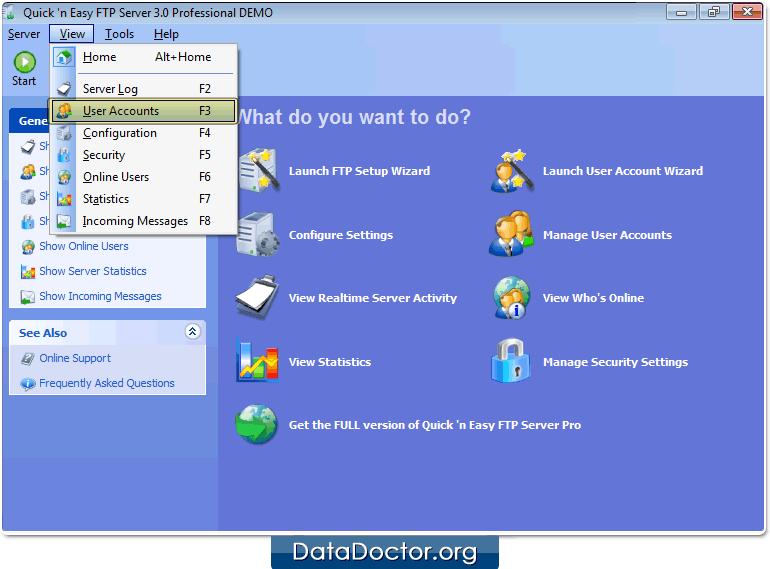 Open Quick ‘n Easy FTP Server Open Quick ‘n Easy FTP Server