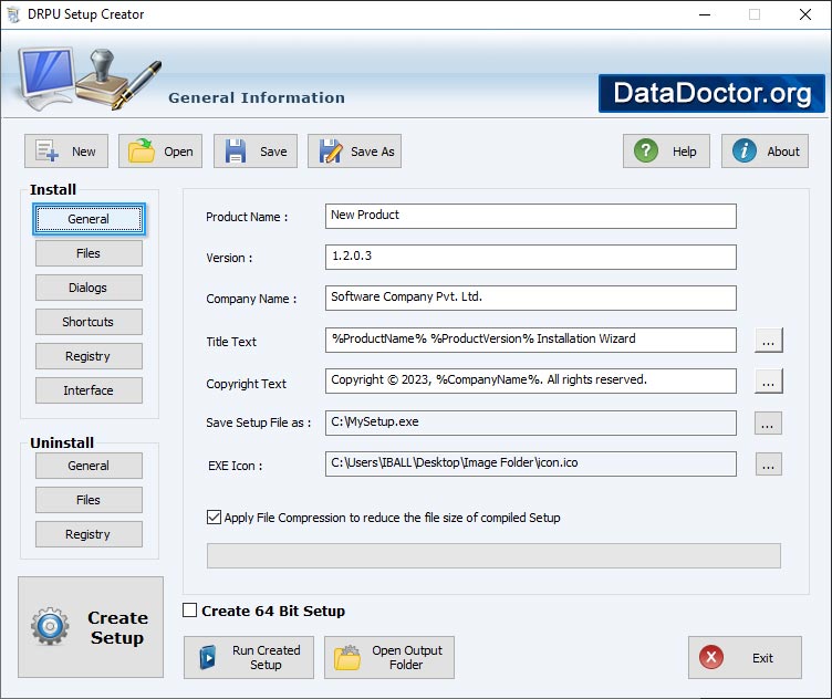 Install setup package Setup Maker Software