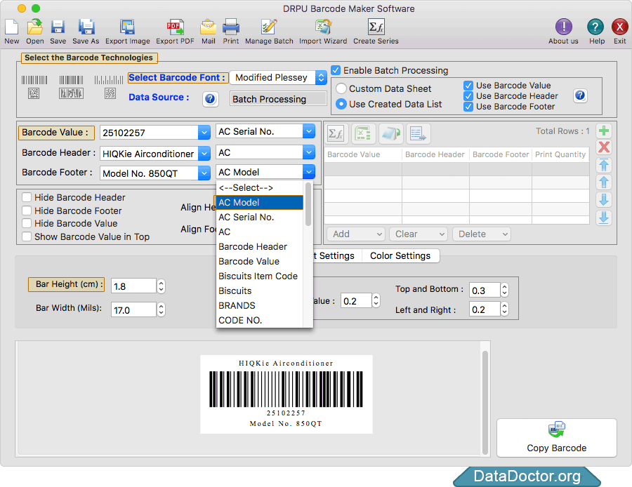 Mac barcode generator tag creator custom barcode label maker image