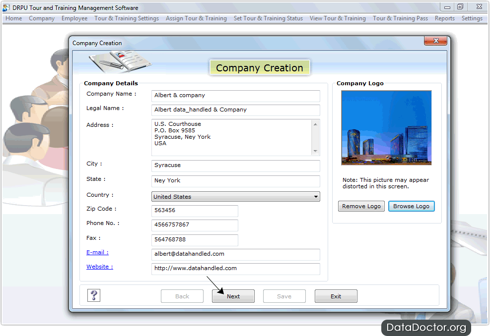 Company Creation Tour and Training Management Software