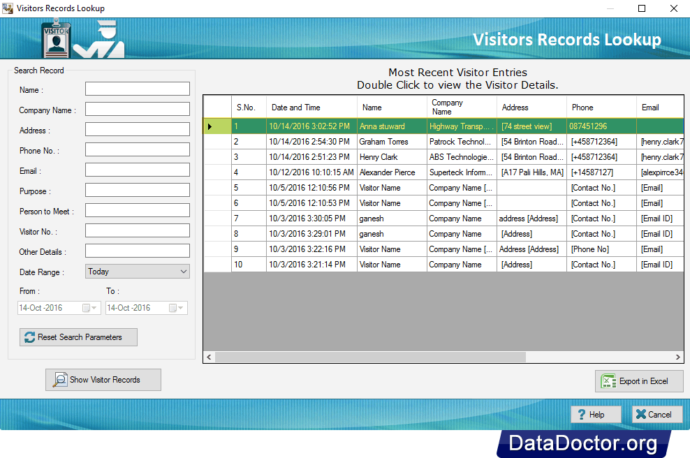 Visitors ID Gate Pass Maker Software