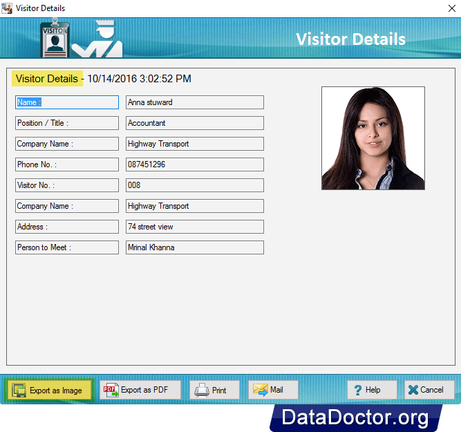 Visitors ID Gate Pass Maker Software